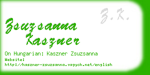 zsuzsanna kaszner business card